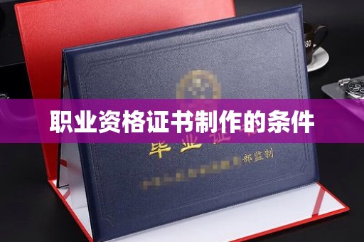 石龙职业资格证书制作的条件