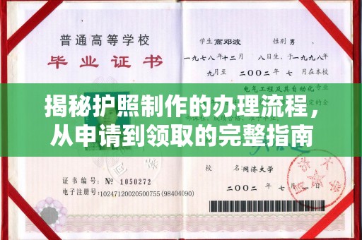 石龙揭秘护照制作的办理流程，从申请到领取的完整指南
