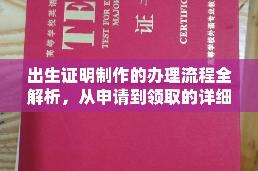 石龙出生证明制作的办理流程全解析，从申请到领取的详细指南