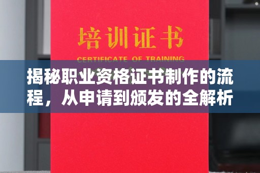 石龙揭秘职业资格证书制作的流程，从申请到颁发的全解析